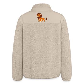 Lion - King of the Beasts - Relaxed Fit Unisex Sherpa Jacket by Stanley/Stella - beige - Back