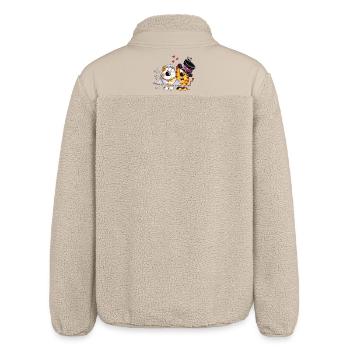 Wedding with heart - Relaxed Fit Unisex Sherpa Jacket by Stanley/Stella - beige - Back
