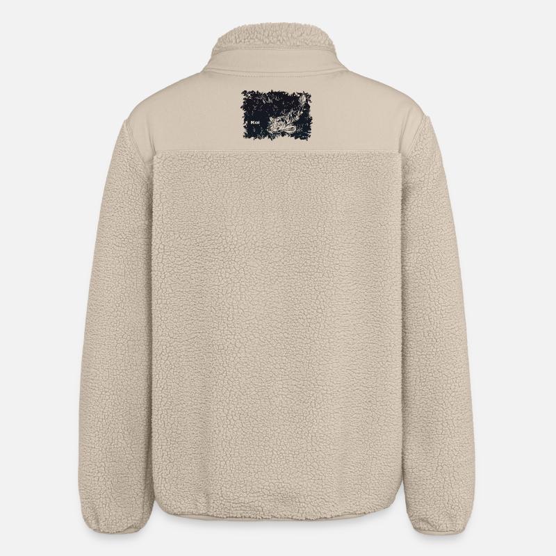 Koi Karpfen - Relaxed Fit Unisex Sherpajacke von Stanley/Stella - Beige
