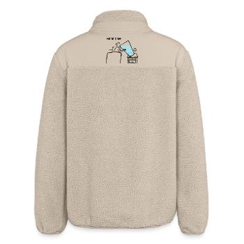 Ich nachts um drei Uhr ! - Relaxed Fit Unisex Sherpajacke von Stanley/Stella - Beige - Hinten