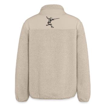 Fechter Skizze - Relaxed Fit Unisex Sherpajacke von Stanley/Stella - Beige - Hinten