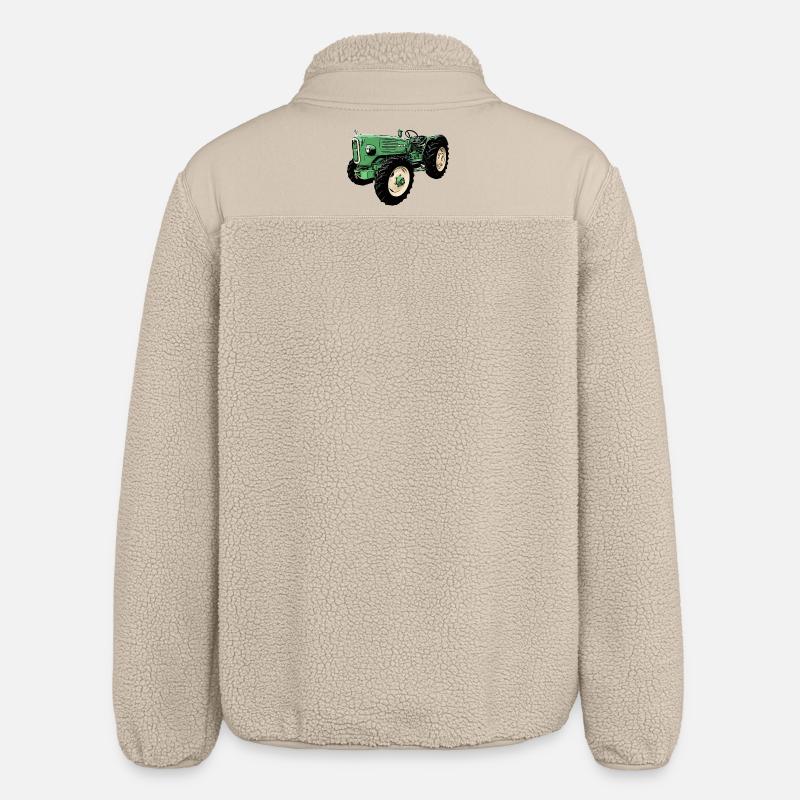 man Ackerdiesel Allrad 4N2 Traktor - Relaxed Fit Unisex Sherpajacke von Stanley/Stella - Beige