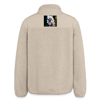 Whigt Wolf and Mytologie Girl - Relaxed Fit Unisex Sherpa Jacket by Stanley/Stella - beige - Back
