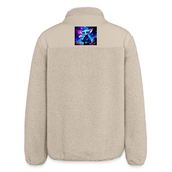 Wonky Maus - Relaxed Fit Unisex Sherpajacke von Stanley/Stella - Beige - Hinten