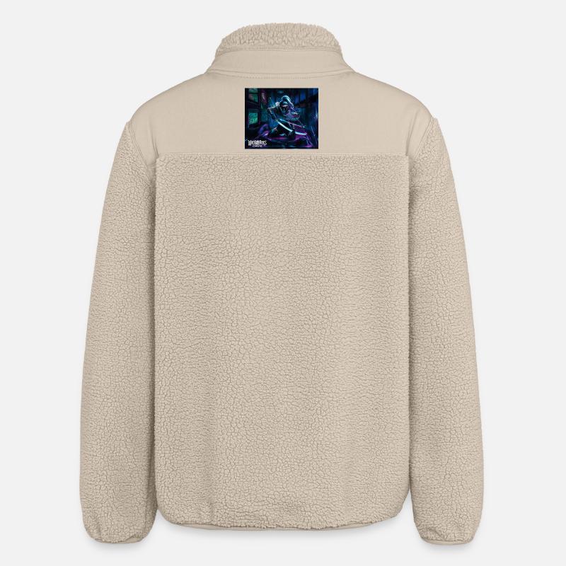 graffiti anime samurai - Relaxed Fit Unisex Sherpajacke von Stanley/Stella - Beige