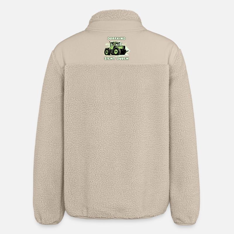 Village child pulls through - Relaxed Fit Unisex Sherpa Jacket by Stanley/Stella - beige