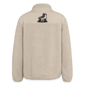 Roller Skates Zeichnung - Relaxed Fit Unisex Sherpajacke von Stanley/Stella - Beige - Hinten
