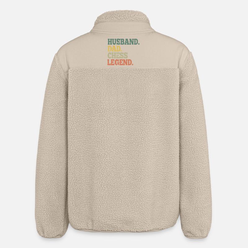Papa d’échecs - Veste sherpa unisexe coupe décontractée Stanley/Stella - beige