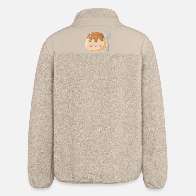 Pudding Mit Gabel - Relaxed Fit Unisex Sherpajacke von Stanley/Stella - Beige