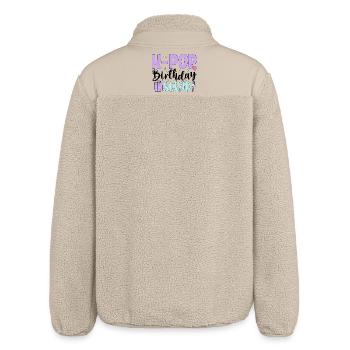 K Pop Birthday Squad - Relaxed Fit Unisex Sherpajacke von Stanley/Stella - Beige - Hinten