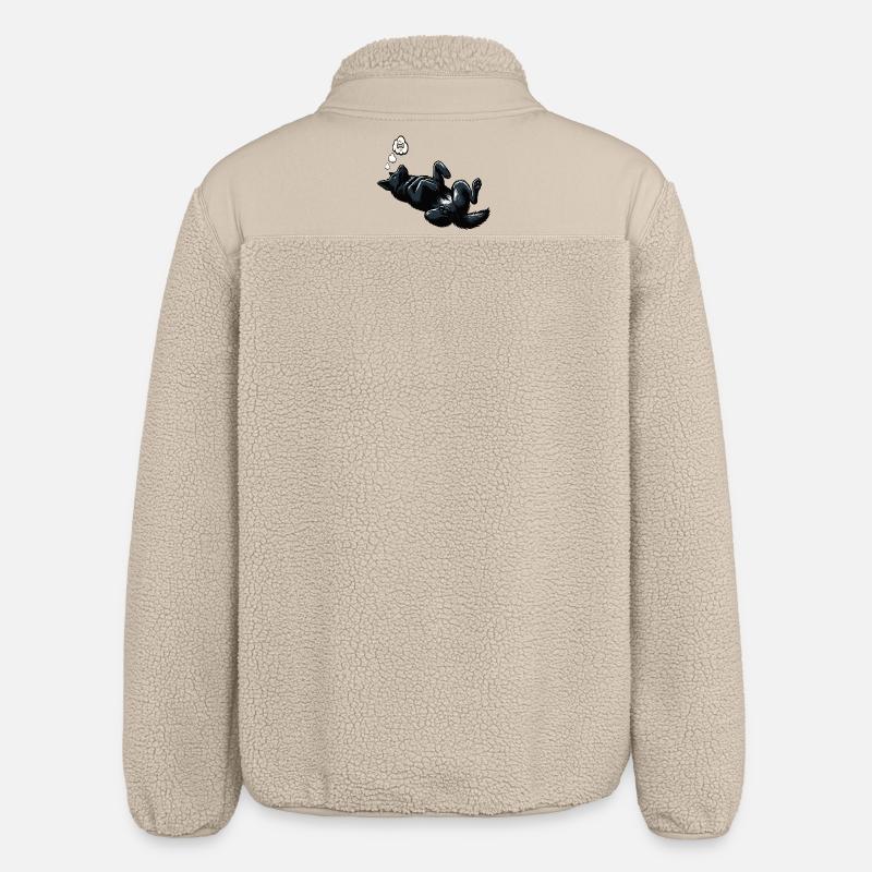 Black German Shepherd German Shepherd Owner - Relaxed Fit Unisex Sherpa Jacket by Stanley/Stella - beige