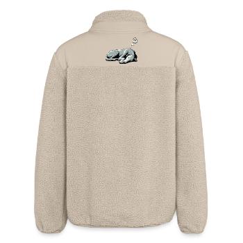 Irischer Wolfshund Wolfshundbesitzer Wolfshundfan - Relaxed Fit Unisex Sherpajacke von Stanley/Stella - Beige - Hinten