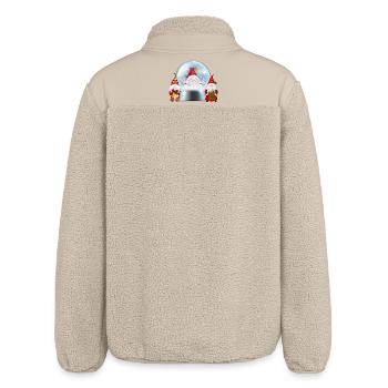 Boule à neige Santa Gnomes Cheer - Veste sherpa unisexe coupe décontractée Stanley/Stella - beige - Dos