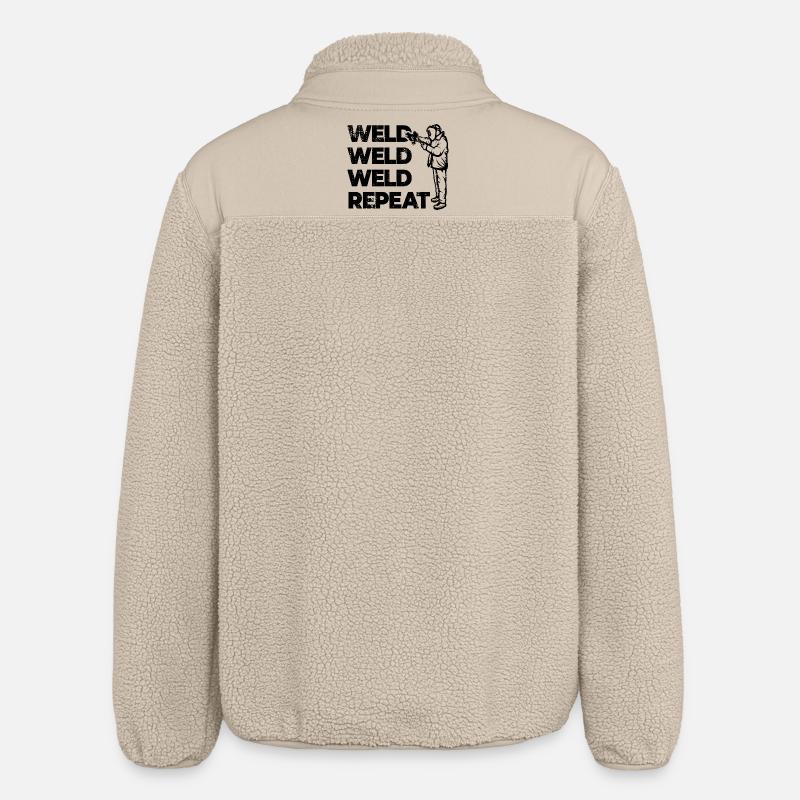 Repeat welding - Relaxed Fit Unisex Sherpa Jacket by Stanley/Stella - beige