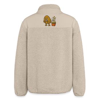 Potato Pooping - Relaxed Fit Unisex Sherpajacke von Stanley/Stella - Beige - Hinten
