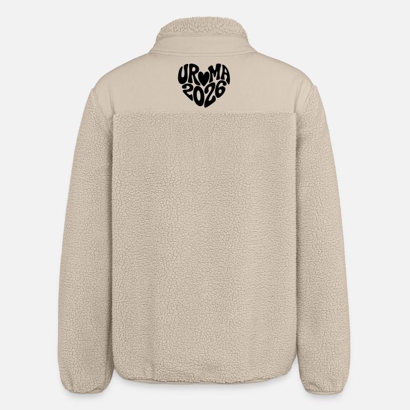 Forme de cœur arrière-grand-mère 2026 - Veste sherpa unisexe coupe décontractée Stanley/Stella - beige