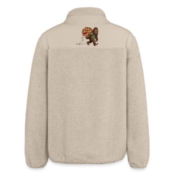 Humour Maths – Bigfoot Voleur de Tarte Pi - Veste sherpa unisexe coupe décontractée Stanley/Stella - beige - Dos