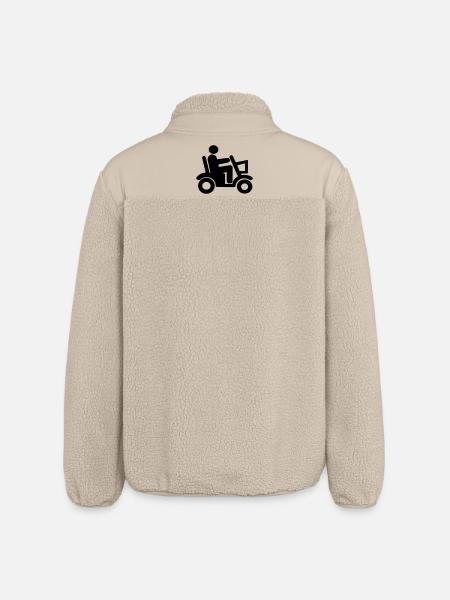 Elektromobil, Rollstuhl, Rolle, Behinderte # - Relaxed Fit Unisex Sherpajacke von Stanley/Stella - Beige