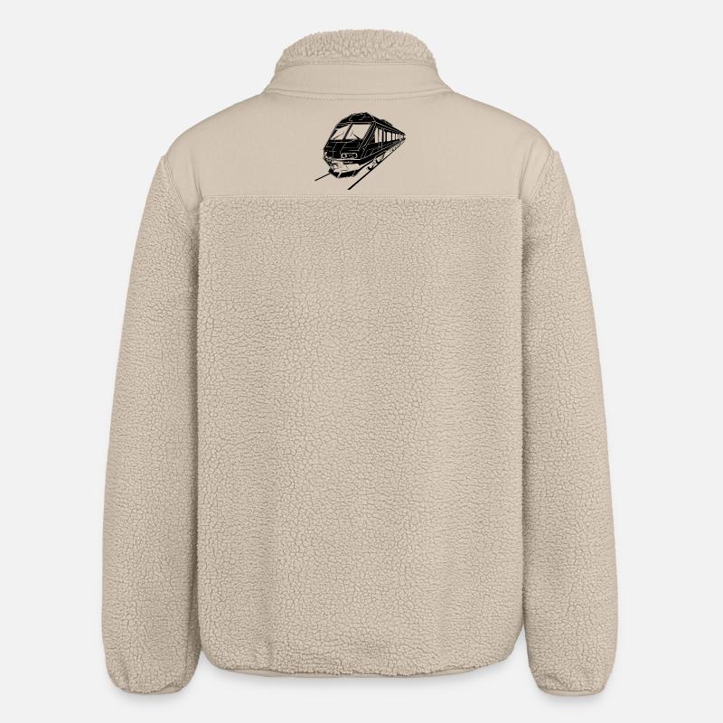 Graphismes de train - Veste sherpa unisexe coupe décontractée Stanley/Stella - beige