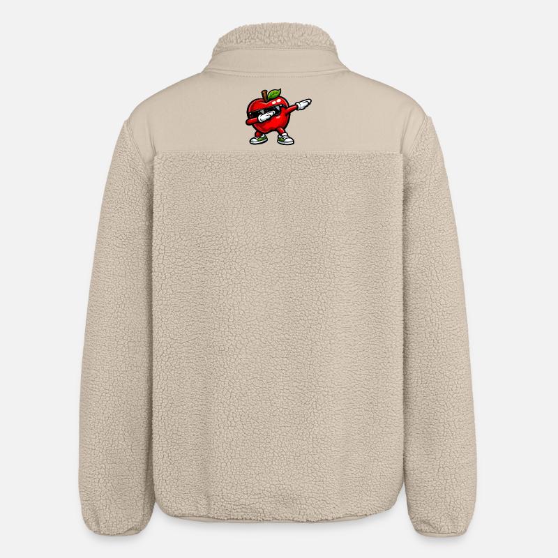 Tamponnement de la pomme rouge - Veste sherpa unisexe coupe décontractée Stanley/Stella - beige