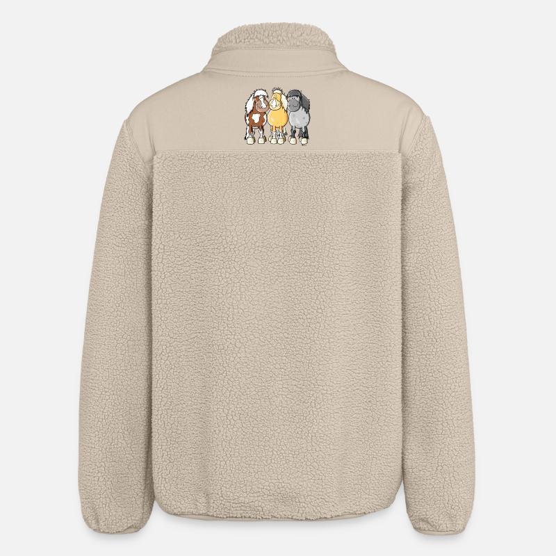 Shetty Trio - Relaxed Fit Unisex Sherpajacke von Stanley/Stella - Beige