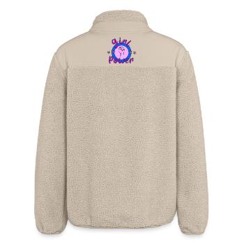 Feminine Power - Relaxed Fit Unisex Sherpa Jacket by Stanley/Stella - beige - Back