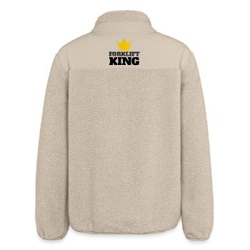 Forklift King - Relaxed Fit Unisex Sherpa Jacket by Stanley/Stella - beige - Back