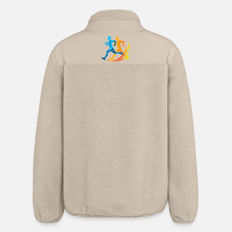 Jogger Comic Look - Relaxed Fit Unisex Sherpajacke von Stanley/Stella - Beige