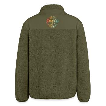Opa Vatertagsgeschenk Ideen Papa Daddy Vatertag - Relaxed Fit Unisex Sherpajacke von Stanley/Stella - Khaki - Hinten