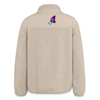 Soul of Earth – Blue Butterfly Heart - Relaxed Fit Unisex Sherpajacke von Stanley/Stella - Beige - Hinten