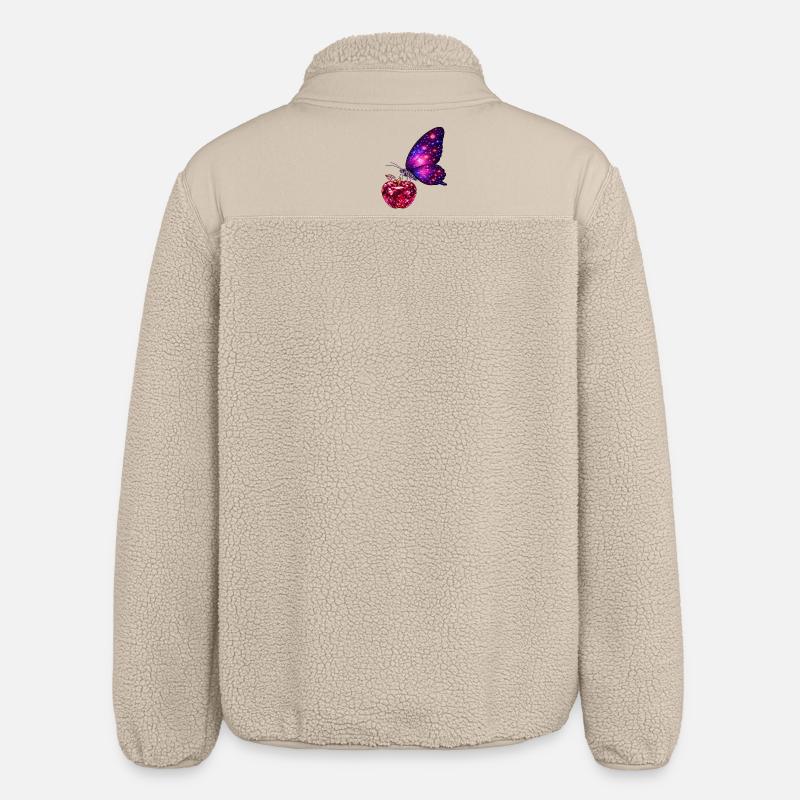 Ruby Life – Power Butterfly - Relaxed Fit Unisex Sherpa Jacket by Stanley/Stella - beige