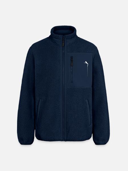 Zen-Libelle – Minimalistischer Kachimushi-Geist - Relaxed Fit Unisex Sherpajacke von Stanley/Stella - Navy