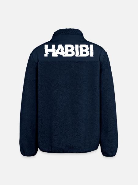 Lettrage Habibi - Veste sherpa unisexe coupe décontractée Stanley/Stella - marine