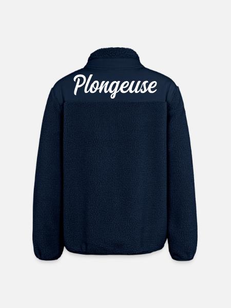 Plongeuse Sous-Marine Palmes Bouteille Océan - Veste sherpa unisexe coupe décontractée Stanley/Stella - marine