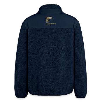 Hockey Hockey Hockey - Relaxed Fit Unisex Sherpajacke von Stanley/Stella - Navy - Hinten - AI Model Male 185 light (185cm)