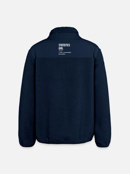 Statistics Statistics Statistics - Relaxed Fit Unisex Sherpa Jacket by Stanley/Stella - navy