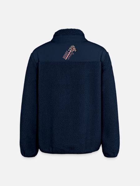 HOBBY HORSING PFERDE - ZEBRA - Relaxed Fit Unisex Sherpajacke von Stanley/Stella - Navy