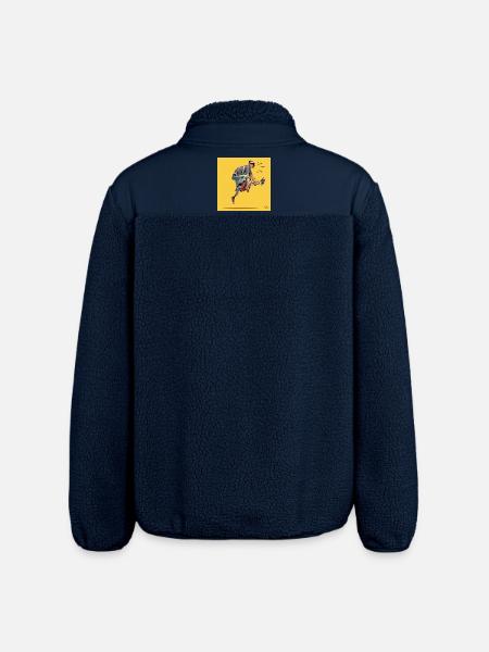 Pure Rock N Roll - Relaxed Fit Unisex Sherpa Jacket by Stanley/Stella - navy