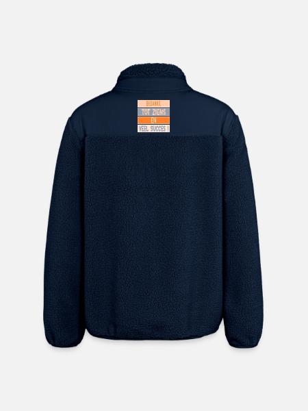 Bedankt - Veel Succes - Relaxed fit unisex sherpa jas Stanley/Stella - marine