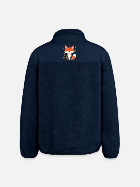 Fuchs und Sterne - Relaxed Fit Unisex Sherpajacke von Stanley/Stella - Navy