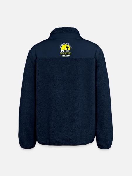 pêche, pêcheur, fan de pêche - Veste sherpa unisexe coupe décontractée Stanley/Stella - marine
