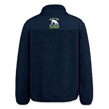 Ich schnüffle nicht - ich analysiere - Relaxed Fit Unisex Sherpajacke von Stanley/Stella - Navy - Hinten - AI Model Male 185 light (185cm)