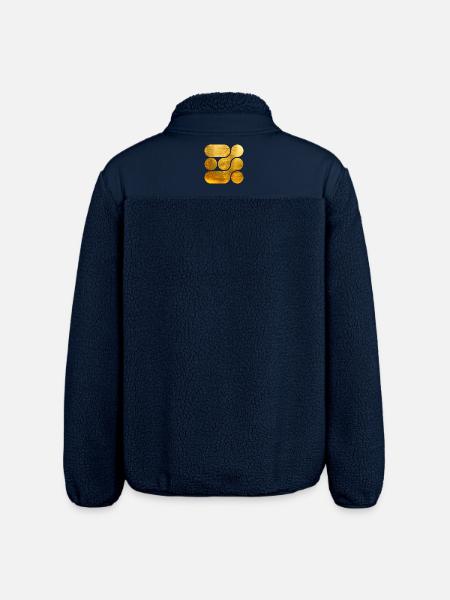 OCHOOO - GOLD - Relaxed Fit Unisex Sherpa Jacket by Stanley/Stella - navy
