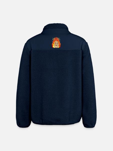 Vegetables Potato Potatoes fiery hot - Relaxed Fit Unisex Sherpa Jacket by Stanley/Stella - navy