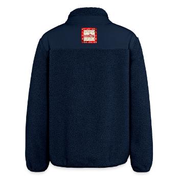 Pflege Pflegefachkräfte Weihnachten Pfleger - Relaxed Fit Unisex Sherpajacke von Stanley/Stella - Navy - Hinten - AI Model Male 185 light (185cm)