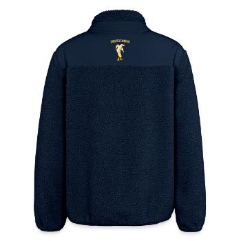 Absolutely Bananas Funny Goose Banana Design - Relaxed Fit Unisex Sherpajacke von Stanley/Stella - Navy - Hinten - AI Model Male 185 light (185cm)