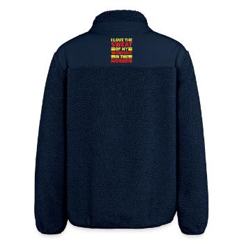 Fitness Motivation Bodybuilder Love The Sweat - Relaxed Fit Unisex Sherpajacke von Stanley/Stella - Navy - Hinten - AI Model Male 185 light (185cm)
