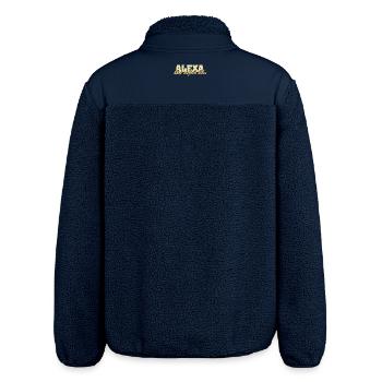 Ms. Alexa - Relaxed Fit Unisex Sherpa Jacket by Stanley/Stella - navy - Back - AI Model Male 185 light (185cm)
