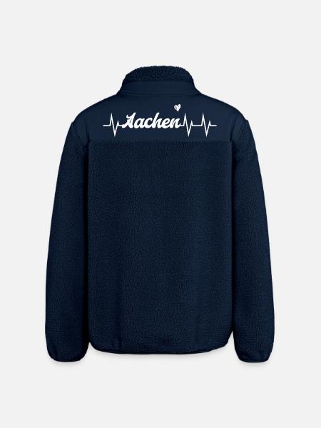 Heartbeat Aachen - Relaxed Fit Unisex Sherpa Jacket by Stanley/Stella - navy