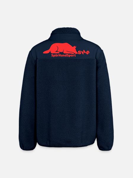SHS logo red - Relaxed Fit Unisex Sherpa Jacket by Stanley/Stella - navy